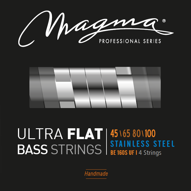 Magma Electric Bass Strings Medium Light- Steel Ultra Flat Strings - Long Scale 34