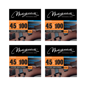 Magma Electric Bass Strings Medium Light - Stainless Steel Round Wound - Long Scale 34" Set, .045 - .100 (BE160S)