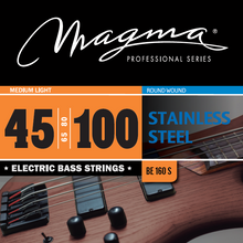 Load image into Gallery viewer, Magma Electric Bass Strings Medium Light - Stainless Steel Round Wound - Long Scale 34&quot; Set, .045 - .100 (BE160S)
