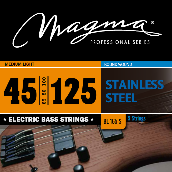 Magma Electric Bass Strings Medium Light - Stainless Steel Round Wound - Long Scale 34