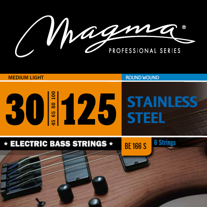 Magma Electric Bass Strings Medium Light - Stainless Steel Round Wound - Long Scale 34