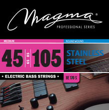 Load image into Gallery viewer, Magma Electric Bass Strings Medium - Stainless Steel Round Wound - Long Scale 34&quot; Set, .045 - .105 (BE170S)
