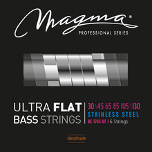 Load image into Gallery viewer, Magma Electric Bass Strings Medium - Ultra Flat Strings - Long Scale 34&quot; 6 Strings Set, .030 - .130 (BE176SUF)
