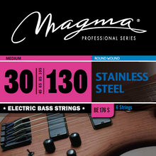 Load image into Gallery viewer, Magma Electric Bass Strings Medium - Stainless Steel Round Wound - Long Scale 34&quot; 6 Strings Set, .030 - .130 (BE176S)
