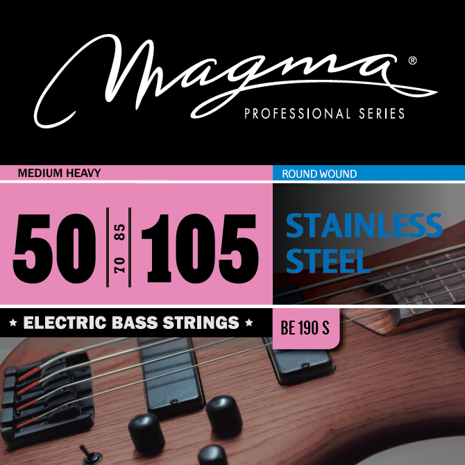 Magma Electric Bass Strings Medium Heavy - Stainless Steel Round Wound - Long Scale 34