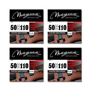 Magma Electric Bass Strings Heavy - Nickel Plated Steel Round Wound - Long Scale 34" Set, .050 - .110 (BE200N)