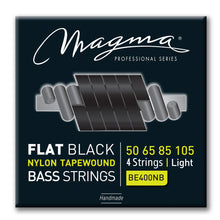 Load image into Gallery viewer, Magma Electric Bass Strings Light - Flat Black Nylon Tapewound Strings - Long Scale 34&quot; 4 Strings Set, .050 - .105 (BE400NB)
