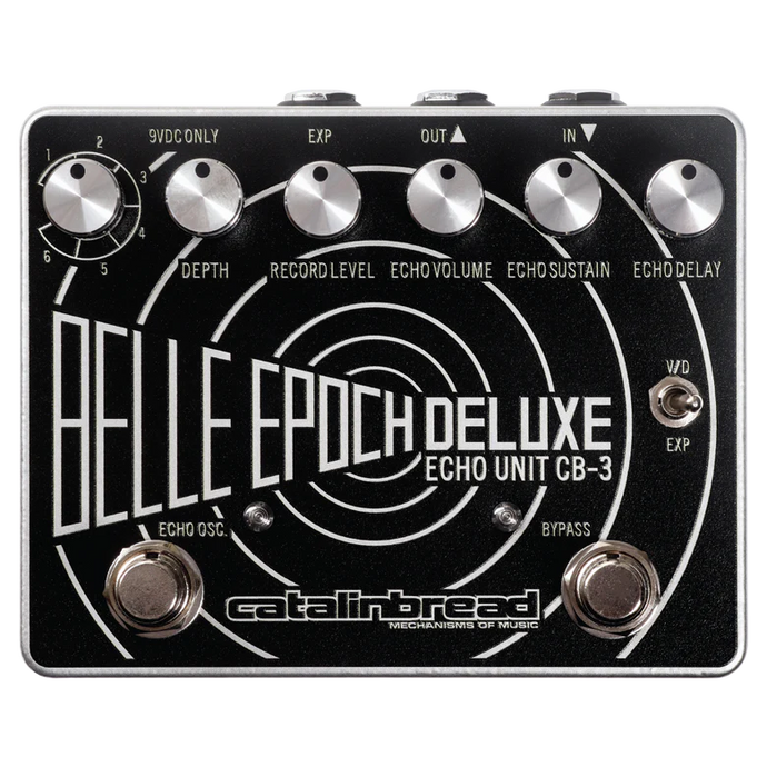 Catalinbread Belle Epoch Deluxe Black and Silver Guitar Effects Pedal
