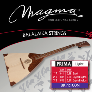 Magma BALALAIKA Strings Prima Light Steel - Crystal Nylon (BKPR100N)