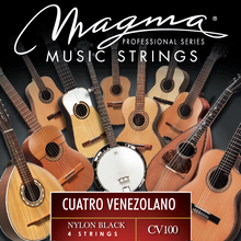 Load image into Gallery viewer, Magma CUATRO VENEZOLANO Strings Special Black Nylon Set (CV100)
