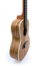 Load image into Gallery viewer, Magma Soprano Ukulele 21 inch Professional ZEBRA WOOD LINE with filete, strap pins installed and bag (MKS65)
