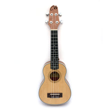Load image into Gallery viewer, Magma Soprano Ukulele 21 inch Professional FIR AND SAPELI WOOD LINE with filete, strap pins installed and bag (MKS50)
