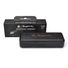 Load image into Gallery viewer, Magma Harmonica, 10 Holes 20 Tones Blues Diatonic Harmonica Key of C For Adults, Beginners, Professional Player and Kids, as Gift, Black (H1004B)
