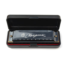 Load image into Gallery viewer, Magma Harmonica, 10 Holes 20 Tones Blues Diatonic Harmonica Key of C For Adults, Beginners, Professional Player and Kids, as Gift, Black (H1004B)
