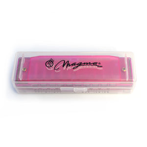 Magma Harmonica Pink, 10 Hole Translucent Harmonica (H1006P)
