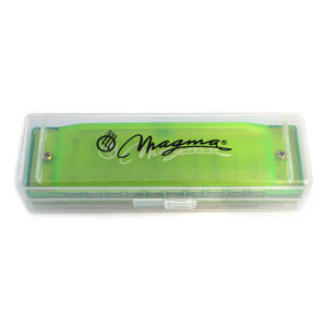Magma Harmonica Green, 10 Hole Translucent Harmonica (H1006G)