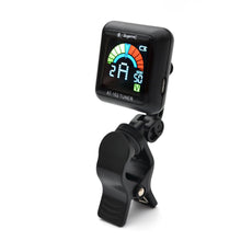 Load image into Gallery viewer, Magma Rechargeable Clip on Tuner for All Instruments - Guitar, Violin, Ukulele &amp; Chromatic Tuning Modes, Fast &amp; Accurate, Easy to Read, Professional and Beginner. LED Color Display (MCT-2)
