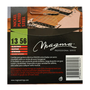 Magma Electric Guitar Strings Heavy A Tuning Gauge Nickel-Plated Steel Set, .013 - .056 (GE180N)