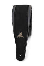 Load image into Gallery viewer, Magma Leathers 2.52&quot; Delux Argentinean Padded Chamois Leather Guitar Strap Black (07MD01LA.)
