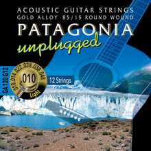 Load image into Gallery viewer, Patagonia Acoustic Guitar 12 Strings Regular Light Gauge 85/15 Bronze Set, .010 - .048 (GA120G12)
