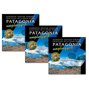 Patagonia Acoustic Guitar Strings Ultra Light Gauge 85/15 Bronze Set, .009 - .046 (GA100G)