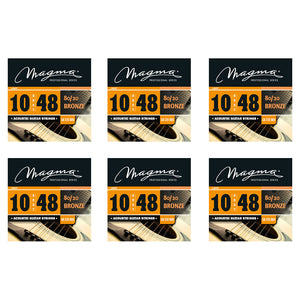 Magma Acoustic Guitar Strings Regular Light Gauge 80/20 Bronze Set, .010 - .048 (GA120B80)