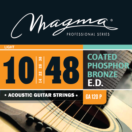 Magma Acoustic Guitar Strings Light Gauge COATED Phosphor Bronze