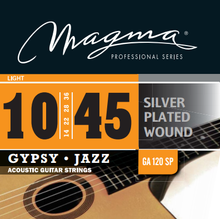 Load image into Gallery viewer, Magma Acoustic Guitar Strings Light Gauge Silver Plated Wound Gypsy Jazz Set, .010 - .045 (GA120SP)
