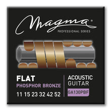 Load image into Gallery viewer, Magma Acoustic Guitar Strings Medium Light Gauge FLAT Phosphor Bronze Set, .011 - .052 (GA130PBF)
