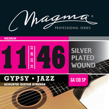 Load image into Gallery viewer, Magma Acoustic Guitar Strings Light Gauge Silver Plated Wound Gypsy Jazz Set, .011 - .046 (GA130SP)
