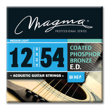 Load image into Gallery viewer, Magma Acoustic Guitar Strings Medium Gauge COATED Phosphor Bronze Set, .012 - .054 (GA140P)
