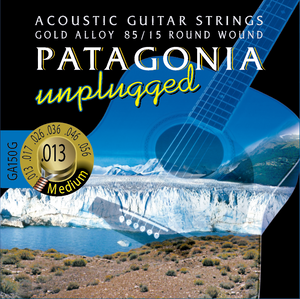 Patagonia Acoustic Guitar Strings Medium Gauge 85/15 Bronze Set, .013 - .056 (GA150G)