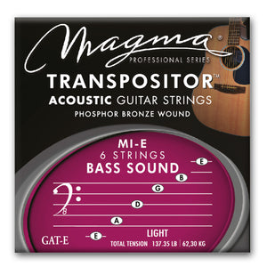 Magma Acoustic Guitar Strings TRANSPOSITOR MI-E BASS SOUND - Phosphor Bronze Wound (GAT-E)