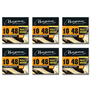 Magma Acoustic Guitar Strings Regular Light Gauge 85/15 Bronze Set, .010 - .048 (GA120B85)