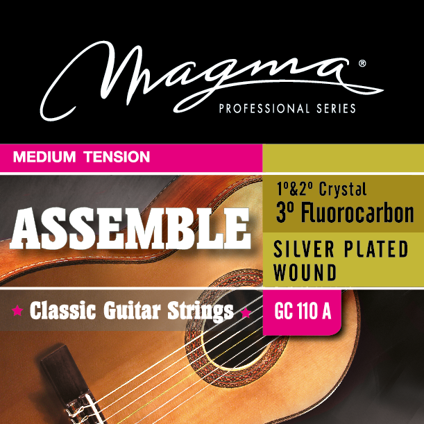 Magma Classical Guitar Strings Normal Tension ASSAMBLE Nylon-Carbon - Silver Plated Copper (GC110A)