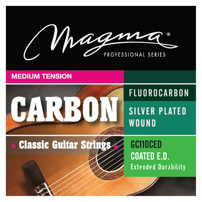 Magma Classical Guitar Strings Medium Tension Carbon - COATED Silver Plated Copper (GC110CED)