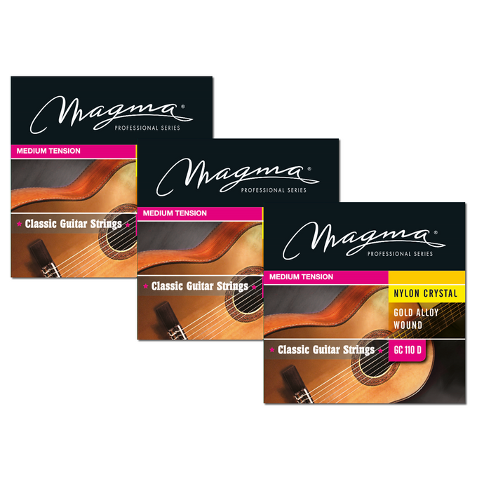 Magma Classical Guitar Strings Normal Tension Special Nylon - Gold Alloy 