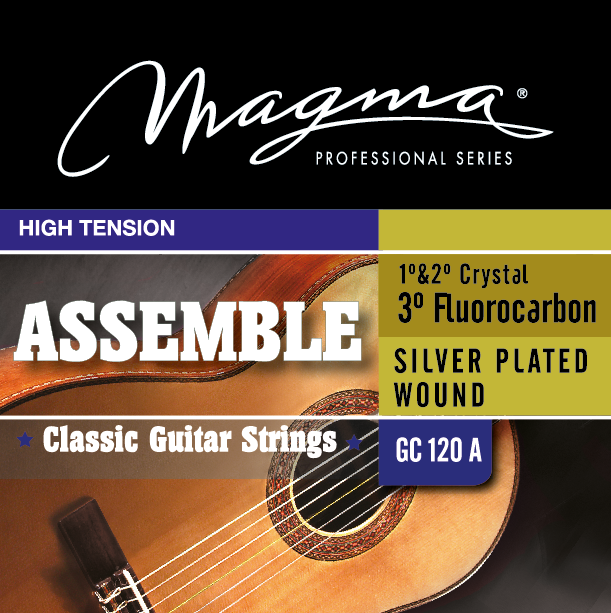 Magma Classical Guitar Strings High Tension ASSAMBLE Nylon-Carbon - Silver Plated Copper (GC120A)