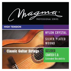 Magma Classical Guitar Strings High Tension Special Nylon - COATED Silver Plated Copper (GC120ED)