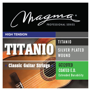 Magma Classical Guitar Strings High Tension Titanium Nylon - COATED Silver Plated Copper (GC120TED)