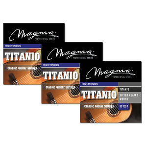 Magma Classical Guitar Strings High Tension Titanium Nylon - Silver Plated Copper (GC120T)