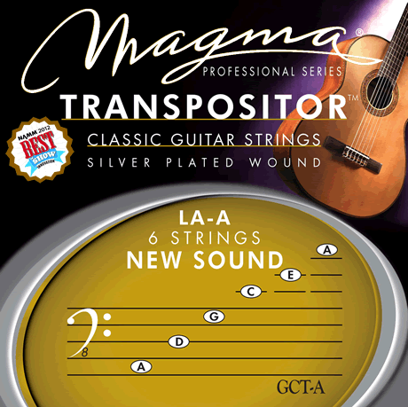 Magma Classical Guitar Strings TRANSPOSITOR LA -A NEW SOUND - Silver Plated Copper (FBA-GCT-A-1)