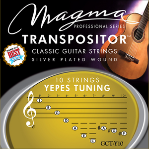 Magma Classical Guitar Strings TRANSPOSITOR YEPES TUNING - Silver Plated Copper (GCT-Y10)