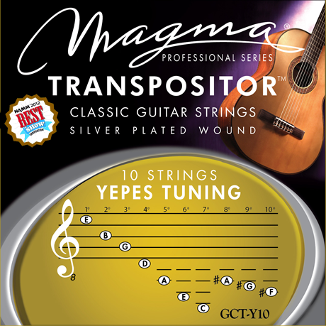 Magma Classical Guitar Strings TRANSPOSITOR YEPES TUNING - Silver Plated Copper (GCT-Y10)