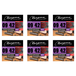 Magma Electric Guitar Strings Super Light Gauge Nickel-Plated Steel Set, .009 - .042 (GE110N)