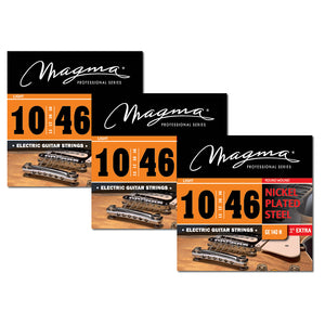 Magma Electric Guitar Strings Regular Light Gauge Nickel-Plated Steel Set, .010 - .046 (GE140N)