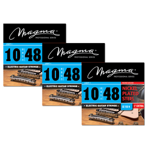 Magma Electric Guitar Strings Ligth + Gauge Nickel-Plated Steel Set, .010 - .048 (GE150N)