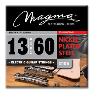 Electric Guitar Strings Heavy + "A" Tuning Gauge Nickel-Plated Steel Set, .013 - .060 (GE190N)