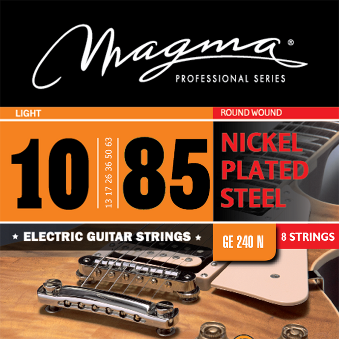 Electric Guitar Strings Light/ 8 Strings Gauge Nickel-Plated Steel Set, .010 - .085 (GE240N)