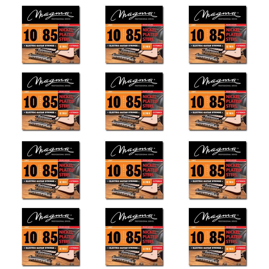 Electric Guitar Strings Light/ 8 Strings Gauge Nickel-Plated Steel Set, .010 - .085 (GE240N)